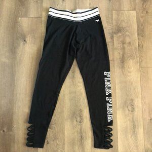 Victoria’s Secret Pink Black Leggings Size:Medium